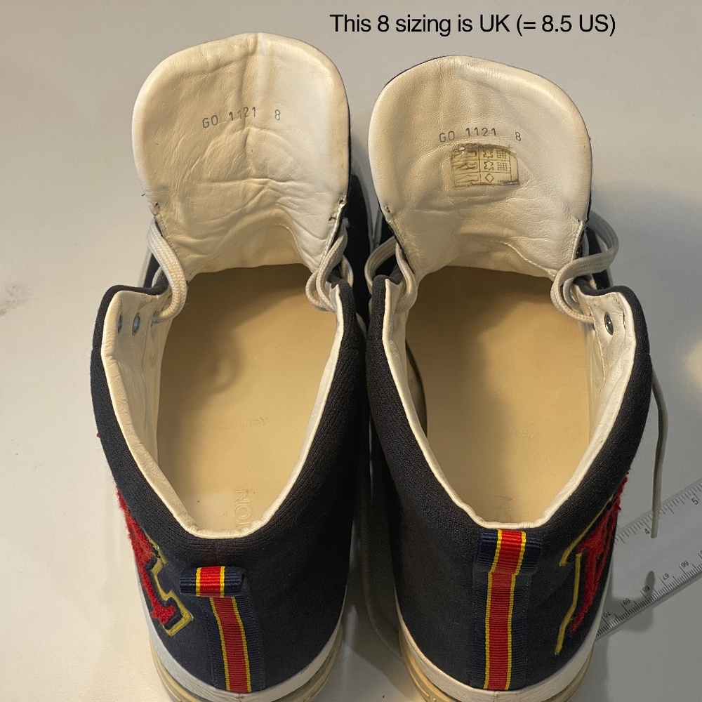 Louis Vuitton Men's Suede / Leather High–Top Sneakers Size 8.5 / 10 U.S. - Picture 8 of 10